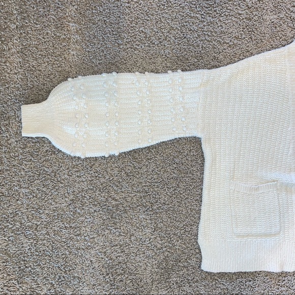 Madewell Bobble Cardigan Sweater Bright Ivory Size Medium - Picture 6 of 11